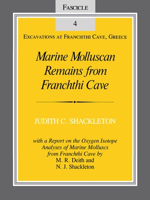 cover image of Marine Molluscan Remains from Franchthi Cave